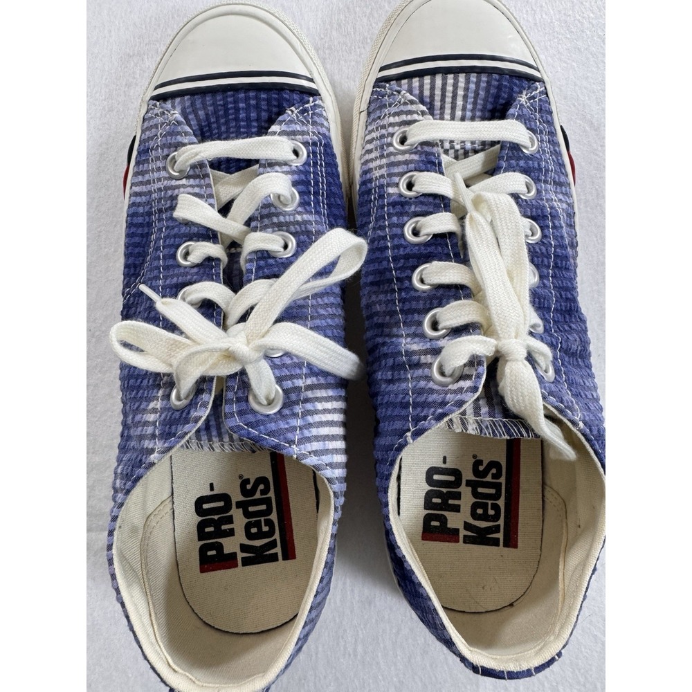Pro-Keds Sneakers Royal Lo Tie Dye Seersucker Men's Cap Toe Size 8 Blue PK62758 - Picture 7 of 9